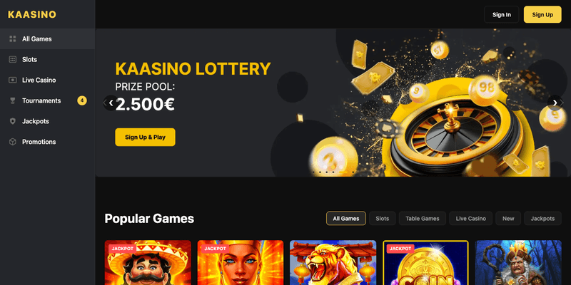 Kaasino homepage
