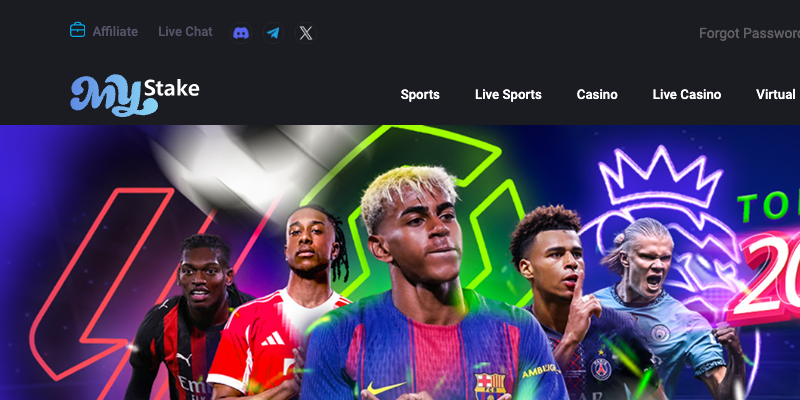 MyStake Casino homepage